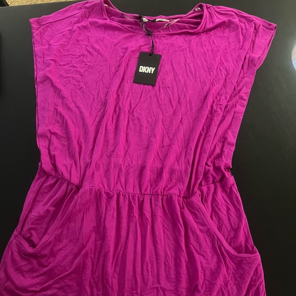 Dkny Other - DKNY Fuschia Swim Coverup Dress. L NWT